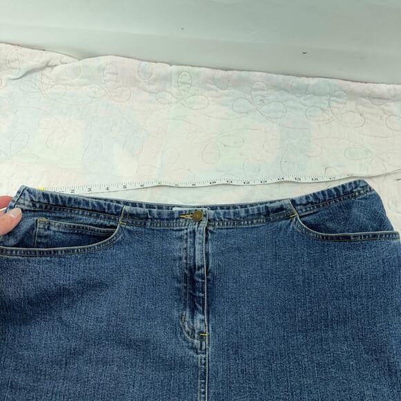 Villager women’s 16 Blue Jean knee length Pencil Skirt - Picture 9 of 10